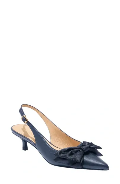 Jack Rogers Debra Kitten Heel Slingback Pump In Midnight