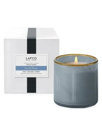 Lafco Boudoir Myrrh Cassis Glass Candle In Light Blue