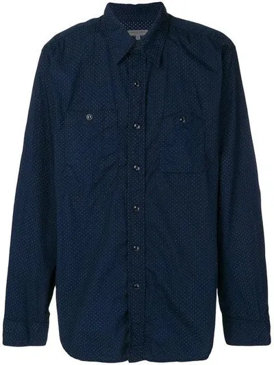 Engineered Garments Polka Dot Shirt In Blue