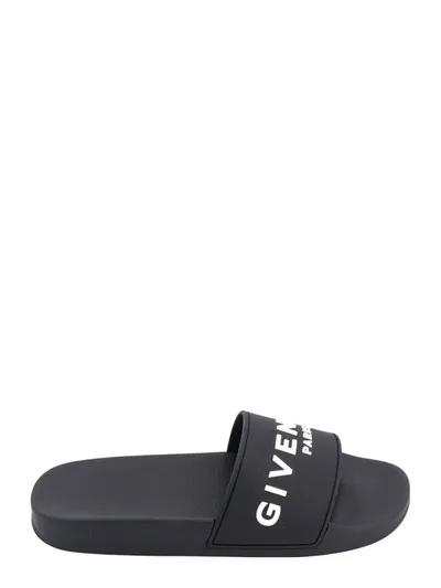 Givenchy Logo-debossed Slides In Black