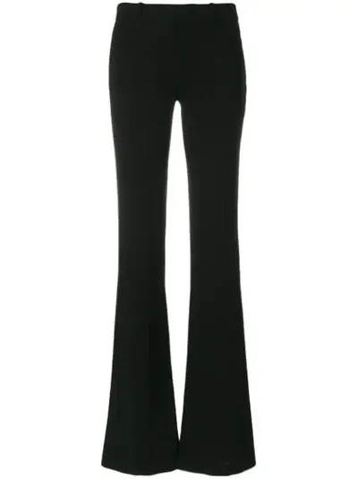 Givenchy Straight-leg Mohair-wool Pants W/ Slit Cuff In Black