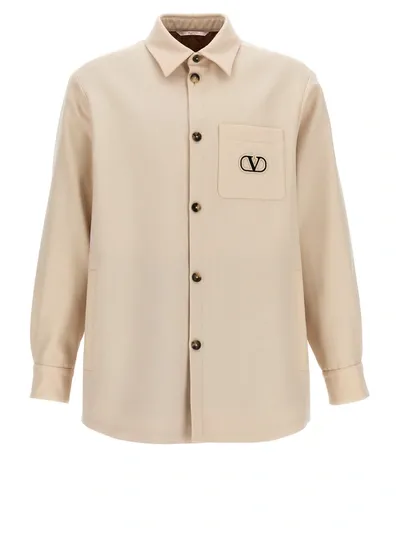 Valentino Vlogo Casual Jackets, Parka Beige