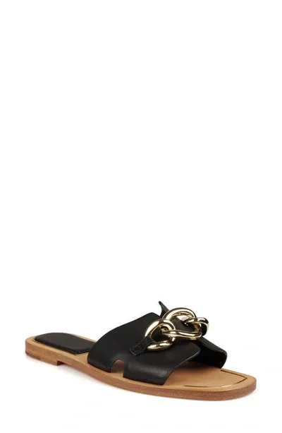 Zigi Nelissa Slide Sandal In Blk Leathe