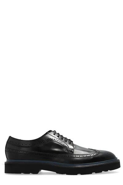 Paul Smith Count Decorative-stitching Brogues In Black