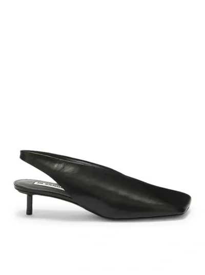 Jil Sander Court Shoe In Black