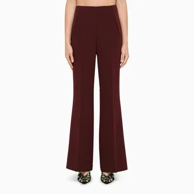 Roland Mouret Brown Palazzo Trousers In Red