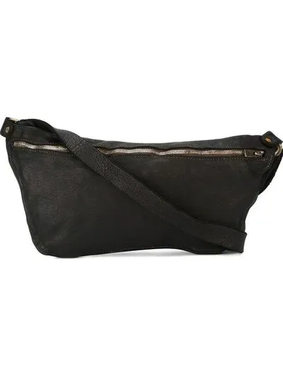 Guidi Zipped Shoulder Bag In Black