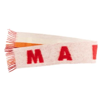 Marni Men's Logo Wool-blend Scarf In Rose