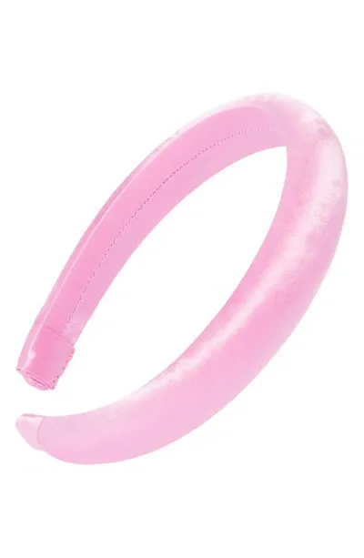 L Erickson Padded Silk Charmeuse Headband In Milkshake