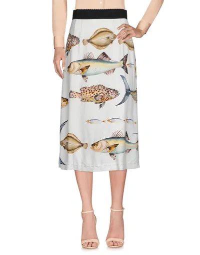 Dolce & Gabbana Midi Skirts In White