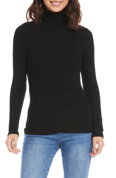 Fifteen Twenty Long Sleeve Turtleneck Sweater In Black