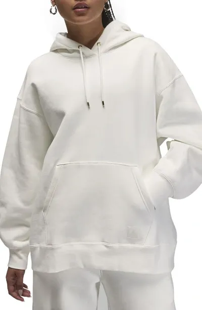 Jordan Women's  Flight Fleece Pullover Hoodie In White