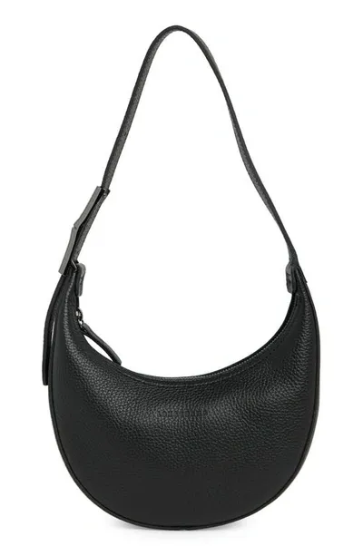 Longchamp Roseau Essential Half Moon Hobo Bag In Black