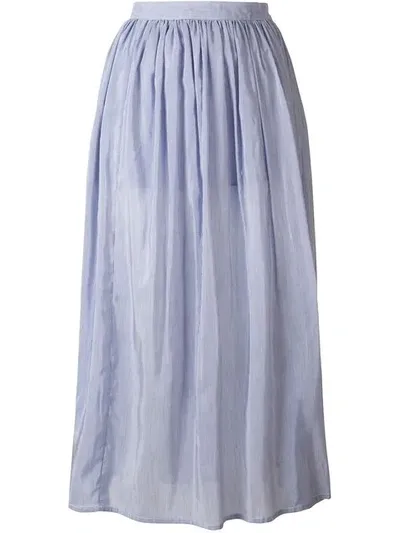 Thierry Colson Midi Full Skirt In Blue