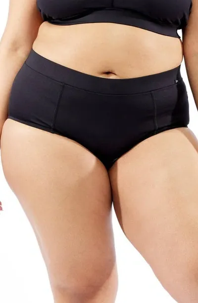 Tomboyx High Waist Hipster Bikini Bottoms In Black