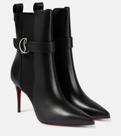 Christian Louboutin So Cl Chelsea 85 Black Leather Ankle Boots