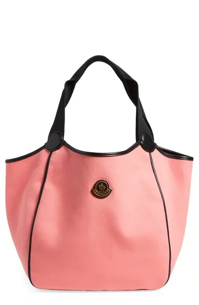 Moncler Nalani Canvas Tote Bag In Pink