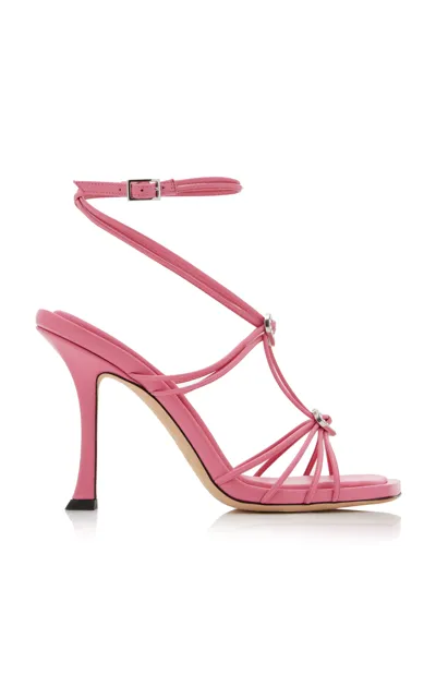 Jimmy Choo Indiya Leather Sandals In Pink