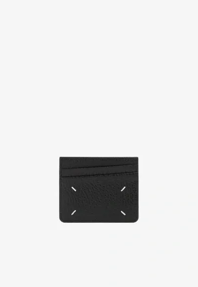 Maison Margiela Cardholder In Grained Calf Leather In Black