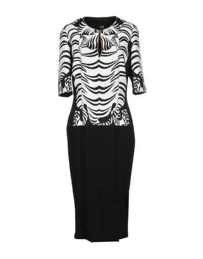 Class Roberto Cavalli Midi Dress In Black