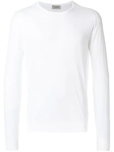 John Smedley Crew Neck Lightweight Jumper - White