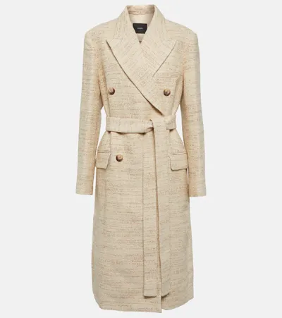 Joseph Melange Tweed Cornwall Coat In Cassonade Combo