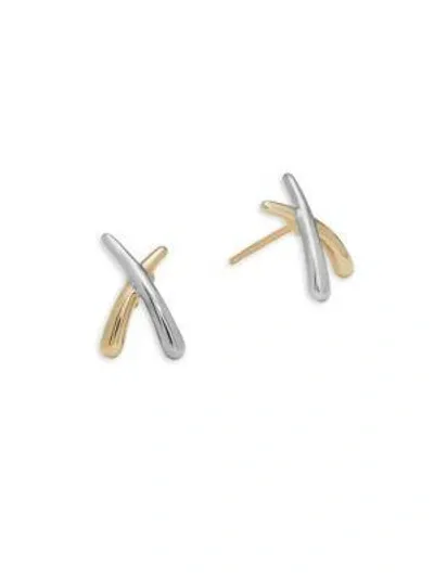 Saks Fifth Avenue 14k Two-tone Gold Earrings