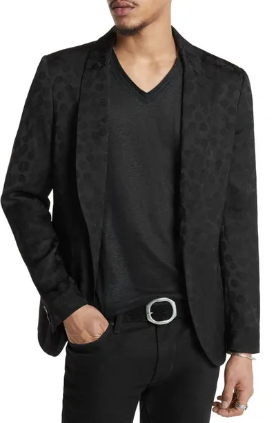 John Varvatos Crescent Slim Fit Shawl Lapel Jacket In Black