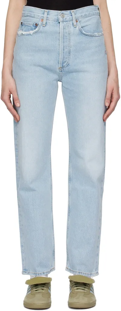 Agolde 90's Pinch Waist High-rise Straight Jeans In Focuslight Vi