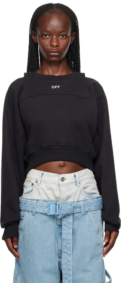 Off-white Black Layered Sweatshirt In Black White