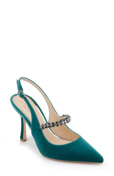 Jewel Badgley Mischka Verena Slingback Pointed Toe Pump In Blue