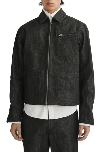 Rag & Bone Alex Zip Raw Denim Jacket