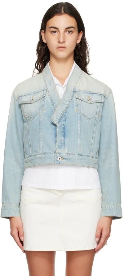 Kenzo Blue V-neck Japanese Denim Jacket