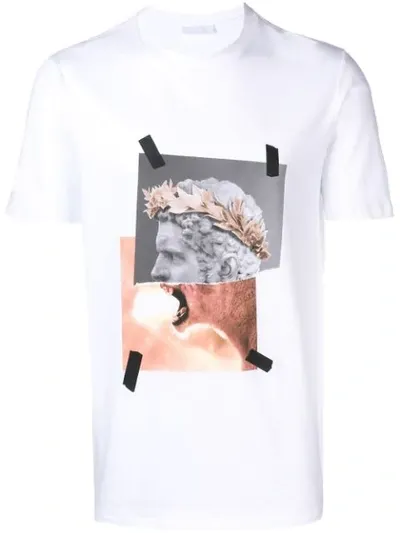 Neil Barrett T-shirt Mit Statuen-print In White