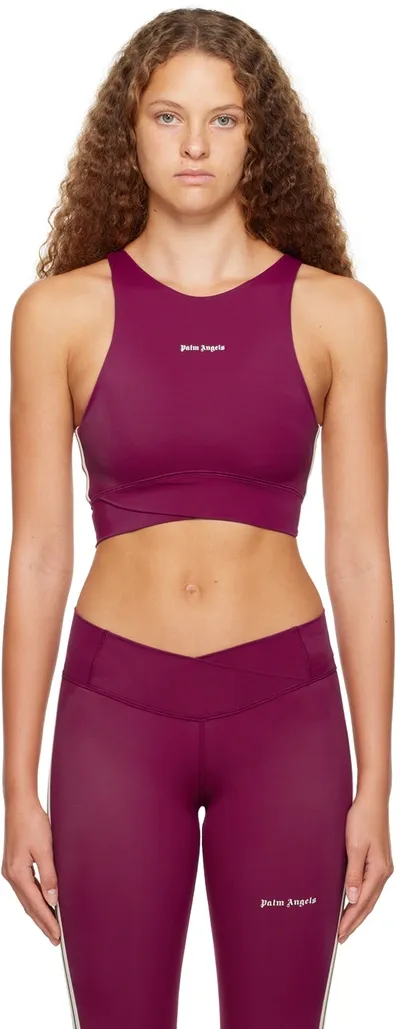 Palm Angels Purple New Classic Sport Bra In Fuchsia