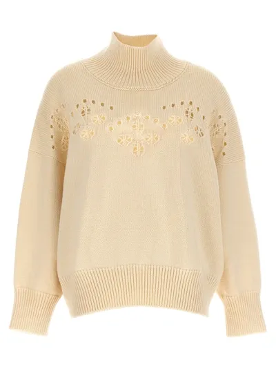 Chloé Intarsia Sweater Sweater, Cardigans White In 107