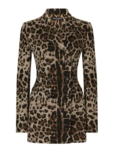 Dolce & Gabbana Leo Print Jacket In Multicolor