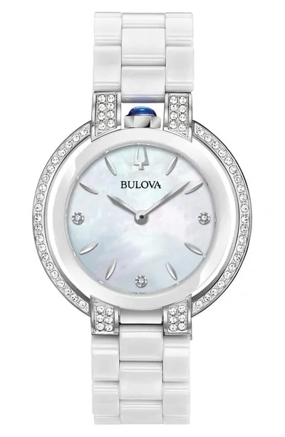 Bulova Classic Rubaiyat Diamond Bracelet Watch, 35mm In Silverone