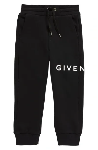 Givenchy Kids Kids' Logo Fleece Joggers In 09b-black