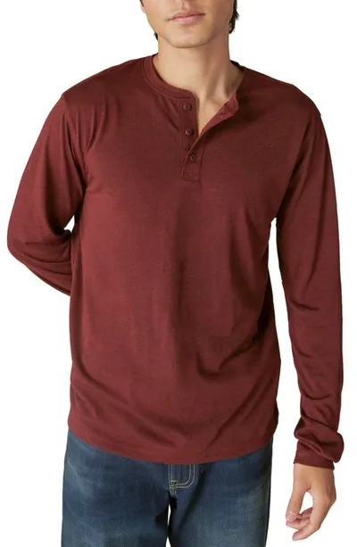 Lucky Brand Long Sleeve Henley Shirt In Port Royale