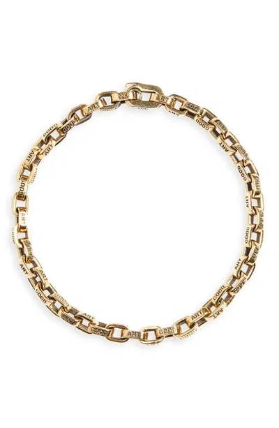 Good Art Hlywd Pequeño A Mano 22k Gold Bracelet In Yellow Gold