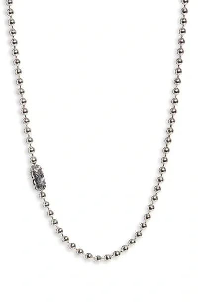 Good Art Hlywd Desert Sessions Ball Chain Necklace In Silver