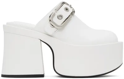 Marc Jacobs The J Marc Leather Clogs In White