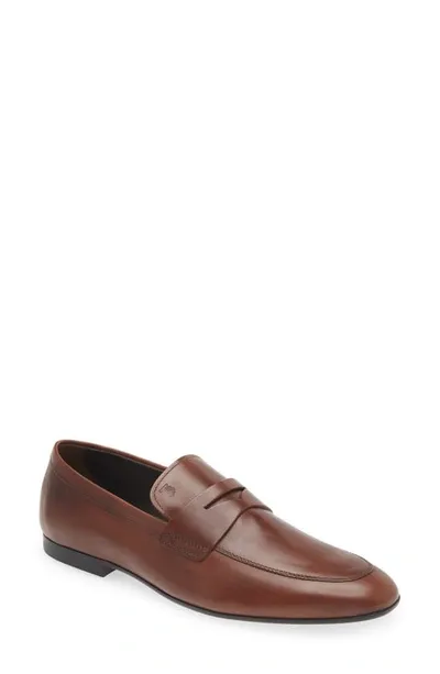 Tod's Apron Toe Loafer In Noce_chiaro_lissa_tronco_batt_nab