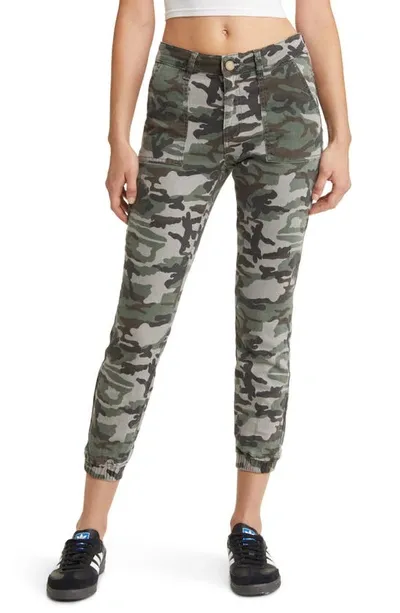 Prosperity Denim Camo Print Jogger Jeans In Green