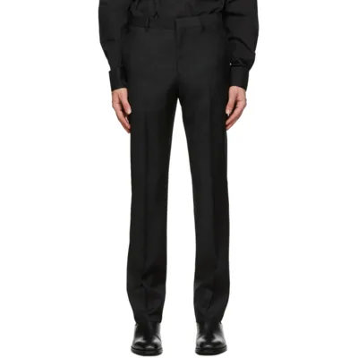 Givenchy Black Mohair Woven Trousers