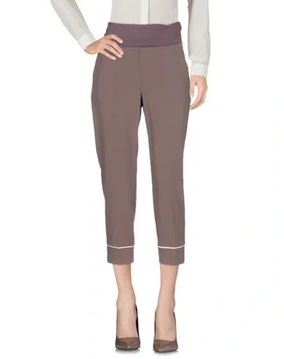 Manila Grace Casual Pants In Brown