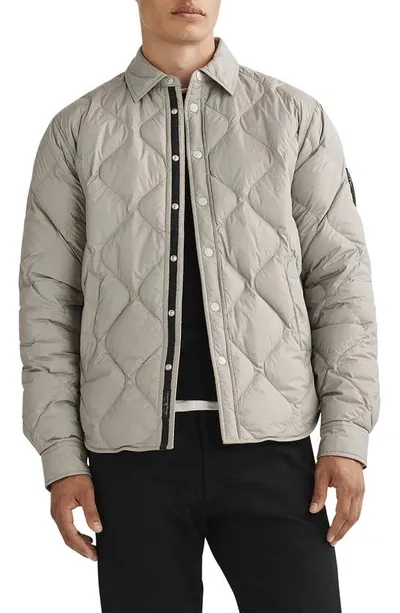 Rag & Bone Icons Dane Quilted Shirt Jacket In Elephant