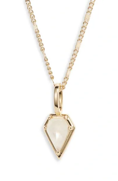 Miranda Frye Marlowe Moonstone Charm Necklace In Gold