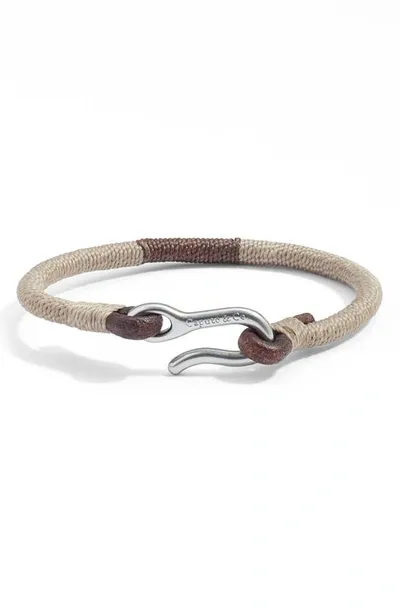 Caputo & Co Wrapped Leather Bracelet In Brown Combo